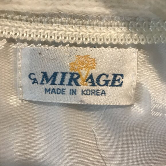 VTG Womens 2XL Open Cardigan Longline Sweater White Angora Blend Pearl Embellish - Picture 6 of 12